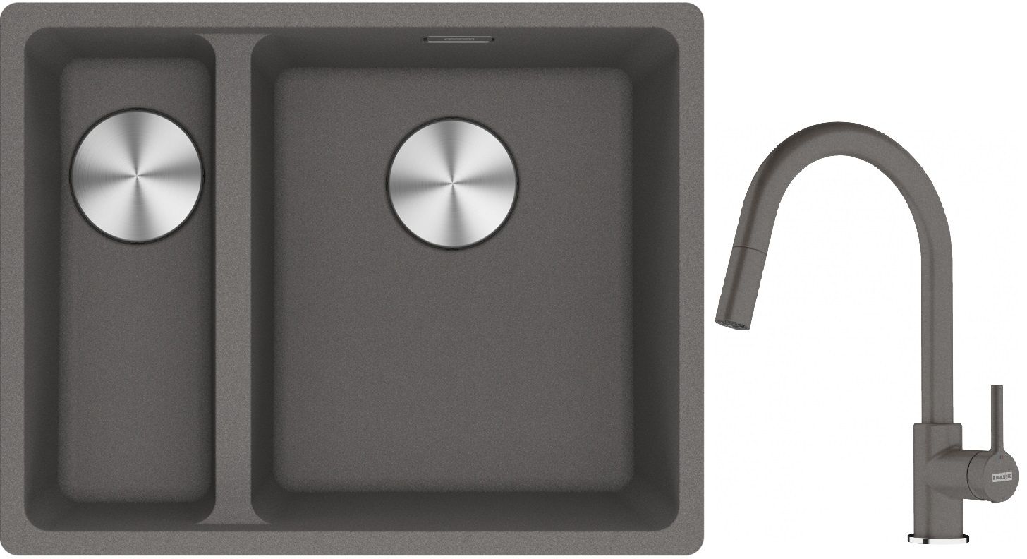 Set Granitspüle Franke Maris 125.0687.270, Küchenarmatur Franke Lina 115.0626.057