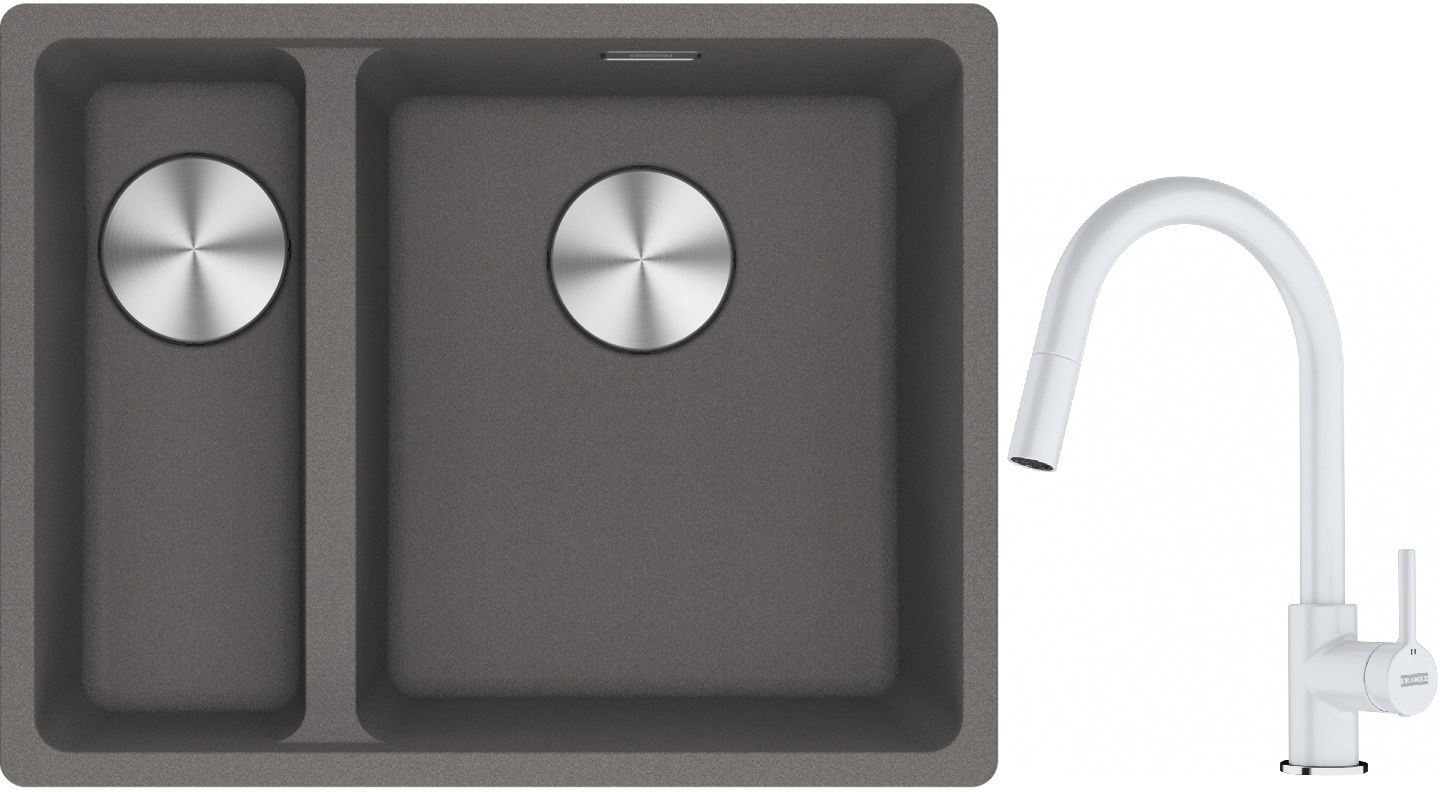Set Granitspüle Franke Maris 125.0687.270, Küchenarmatur Franke Lina 115.0626.081