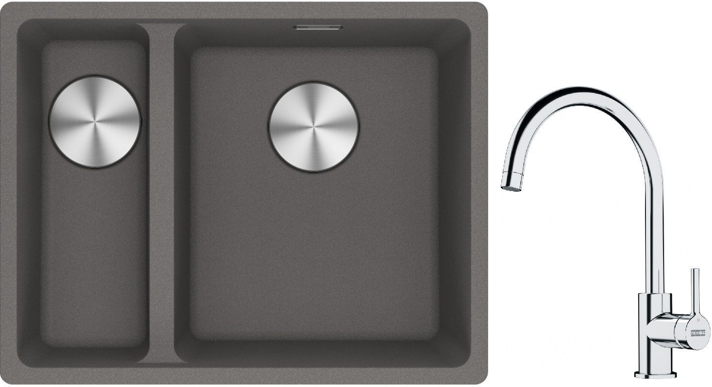 Set Granitspüle Franke Maris 125.0687.270, Küchenarmatur Franke Lina 115.0693.228