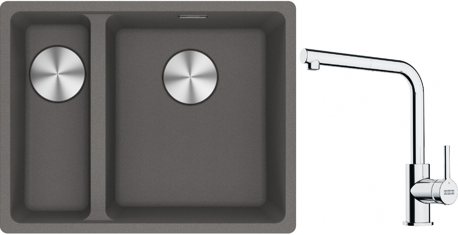 Set Granitspüle Franke Maris 125.0687.270, Küchenarmatur Franke Lina 115.0712.420