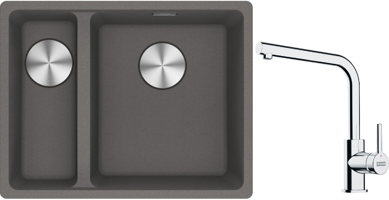 Set Granitspüle Franke Maris 125.0687.270, Küchenarmatur Franke Lina 115.0693.230