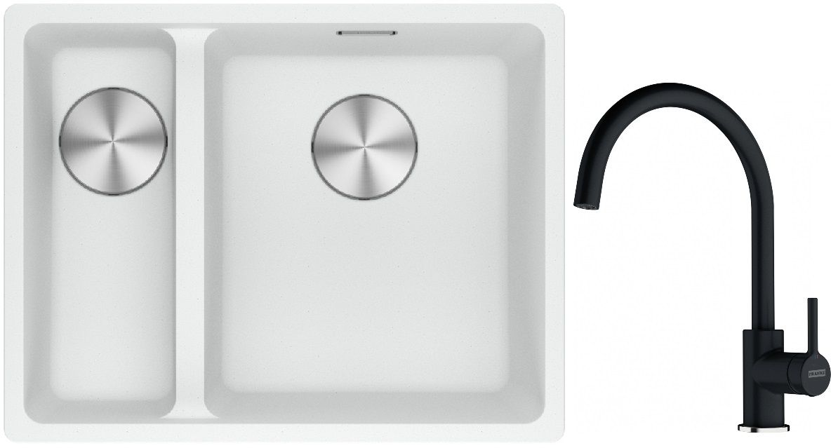 Set Granitspüle Franke Maris 125.0687.271, Küchenarmatur Franke Lina 115.0626.020