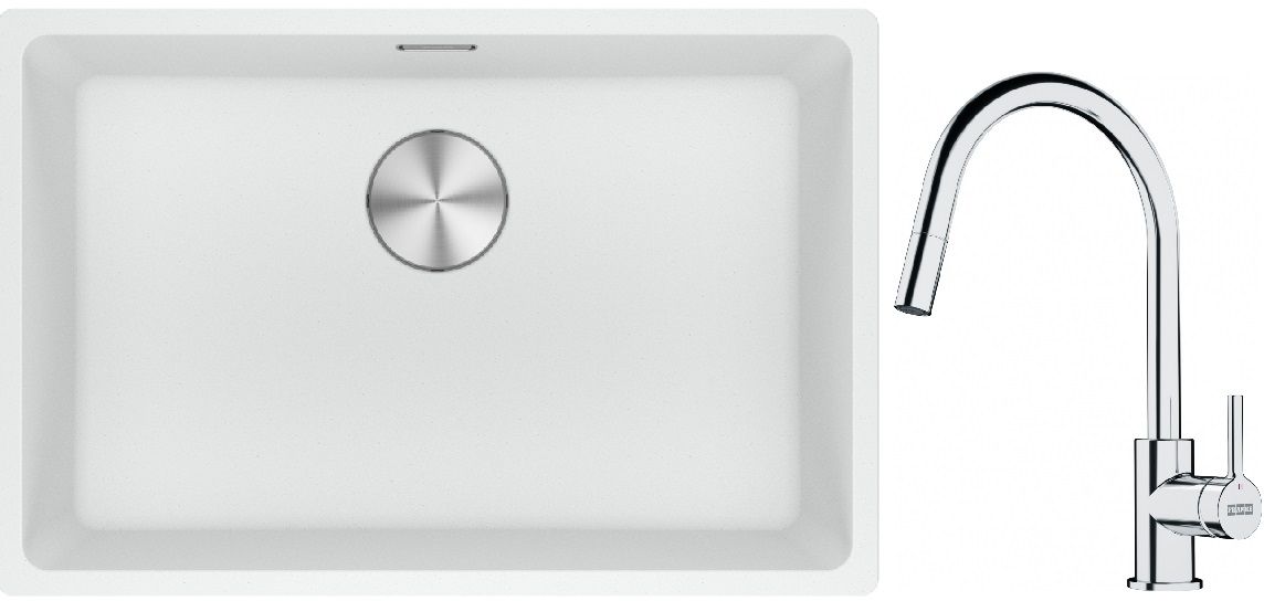 Set Granitspüle Franke Maris 125.0687.259, Küchenarmatur Franke Lina 115.0693.229