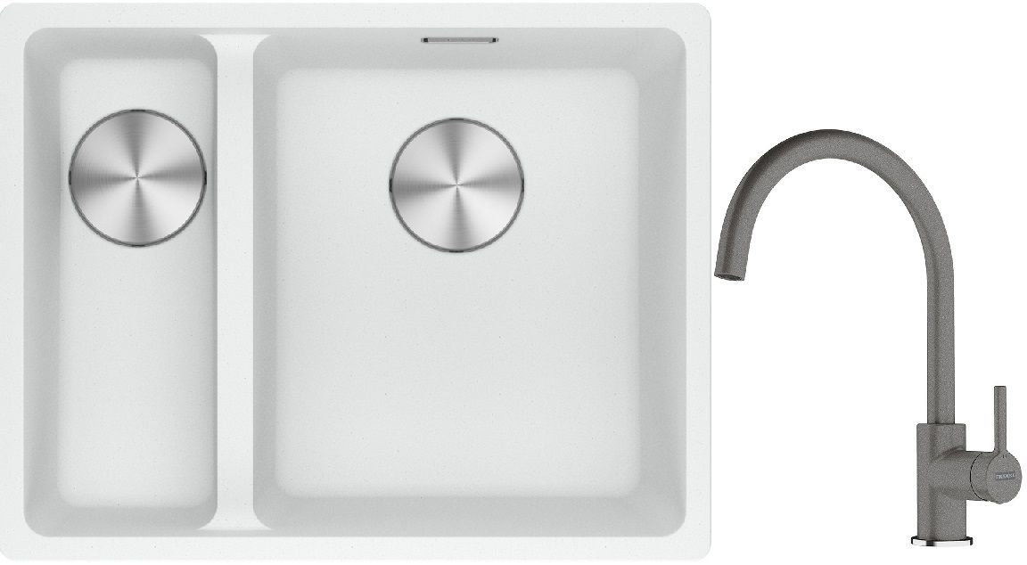 Set Granitspüle Franke Maris 125.0687.271, Küchenarmatur Franke Lina 115.0626.022