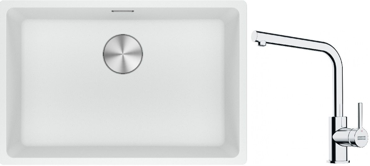 Set Granitspüle Franke Maris 125.0687.259, Küchenarmatur Franke Lina 115.0693.230