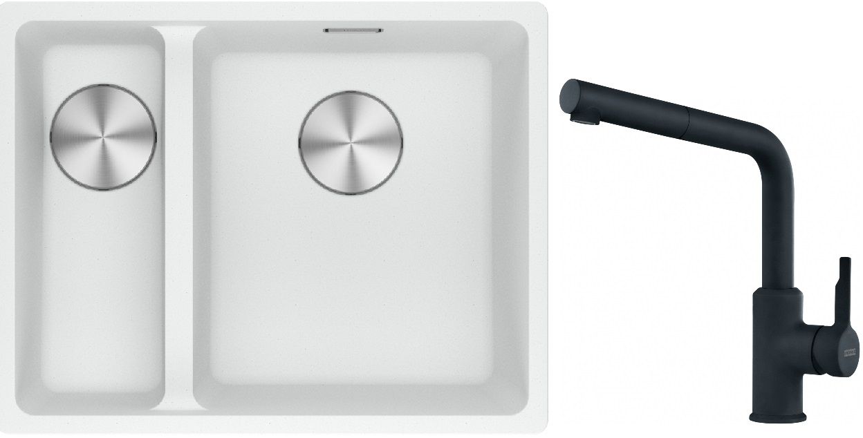 Set Granitspüle Franke Maris 125.0687.271, Küchenarmatur Franke Urban 115.0627.523