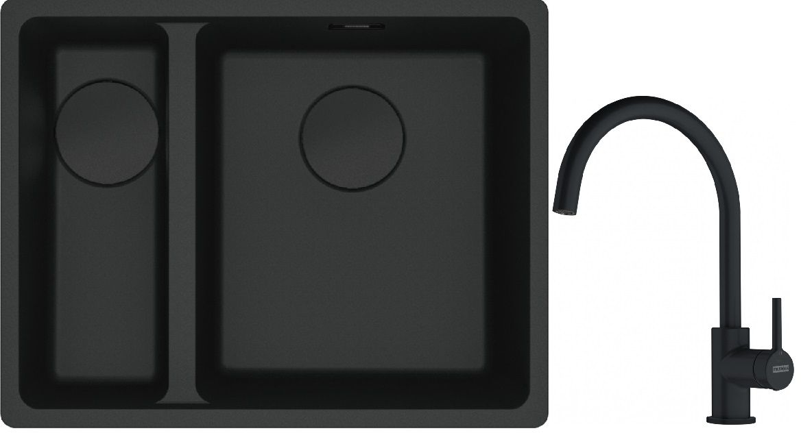 Set Granitspüle Franke Maris 125.0697.756, Küchenarmatur Franke Lina 115.0626.019