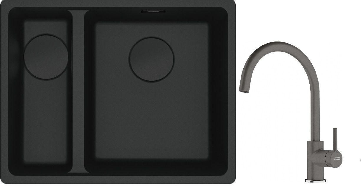Set Granitspüle Franke Maris 125.0697.756, Küchenarmatur Franke Lina 115.0626.022