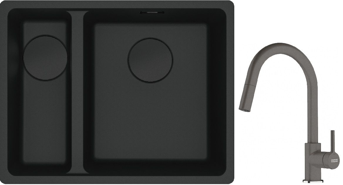 Set Granitspüle Franke Maris 125.0697.756, Küchenarmatur Franke Lina 115.0626.057