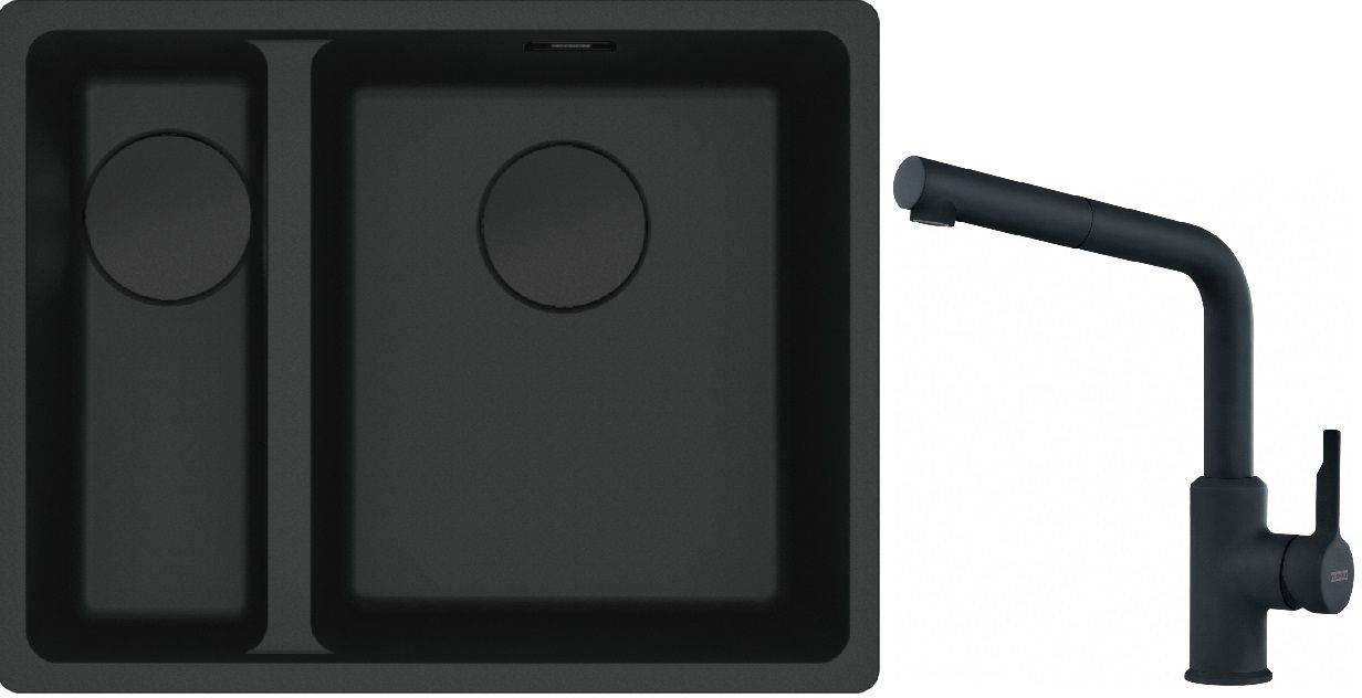 Set Granitspüle Franke Maris 125.0697.756, Küchenarmatur Franke Urban 115.0627.523