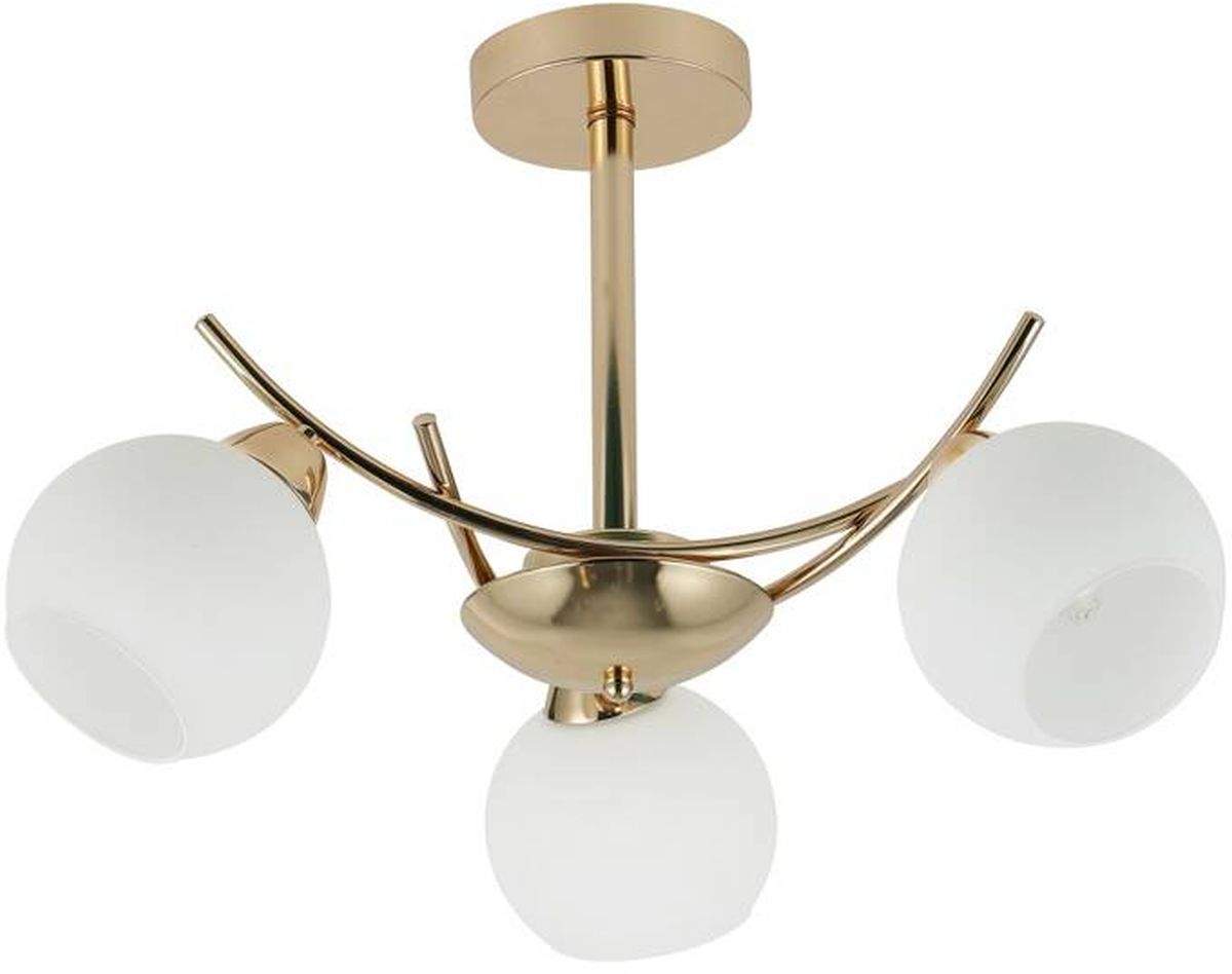 Candellux Amos Deckenlampe 3x40 W weiß-gold 33-37473