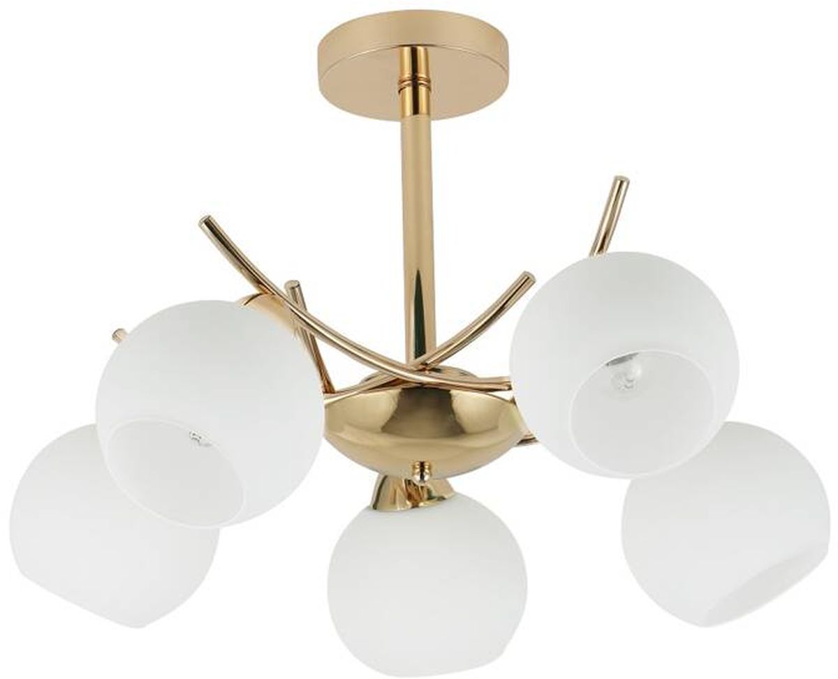 Candellux Amos Deckenlampe 5x40 W weiß-gold 35-37497