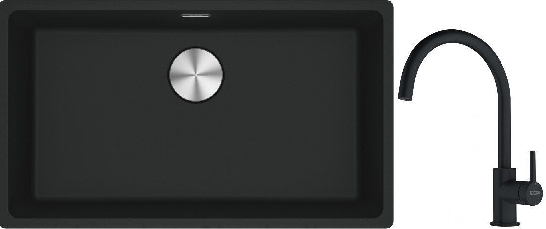 Set Granitspüle Franke Maris 125.0687.260, Küchenarmatur Franke Lina 115.0626.019