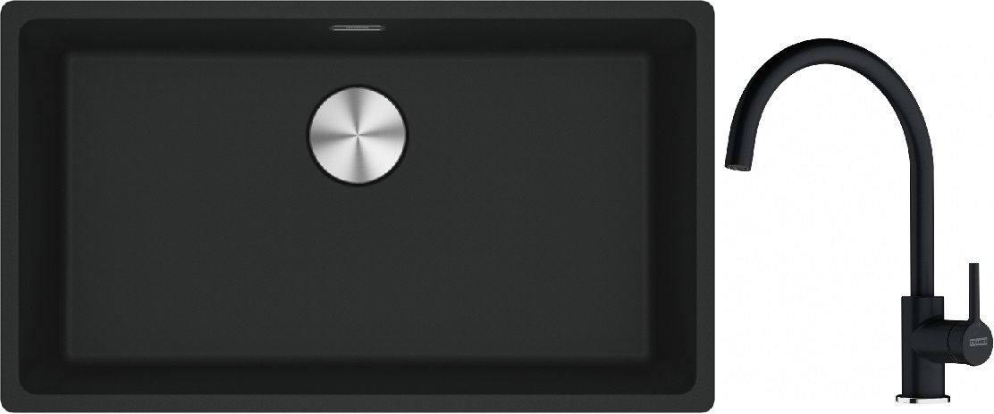 Set Granitspüle Franke Maris 125.0687.260, Küchenarmatur Franke Lina 115.0626.020