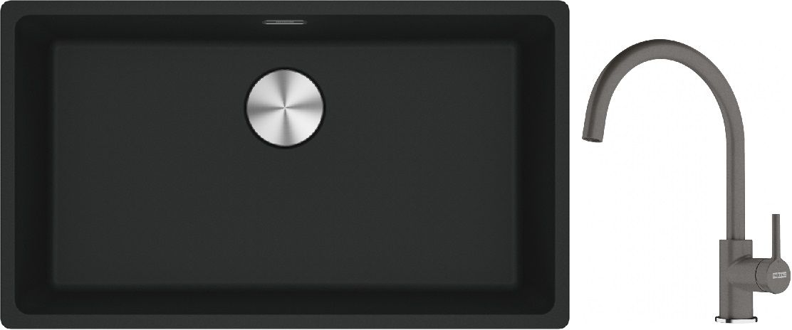 Set Granitspüle Franke Maris 125.0687.260, Küchenarmatur Franke Lina 115.0626.022