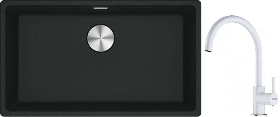 Set Granitspüle Franke Maris 125.0687.260, Küchenarmatur Franke Lina 115.0626.024