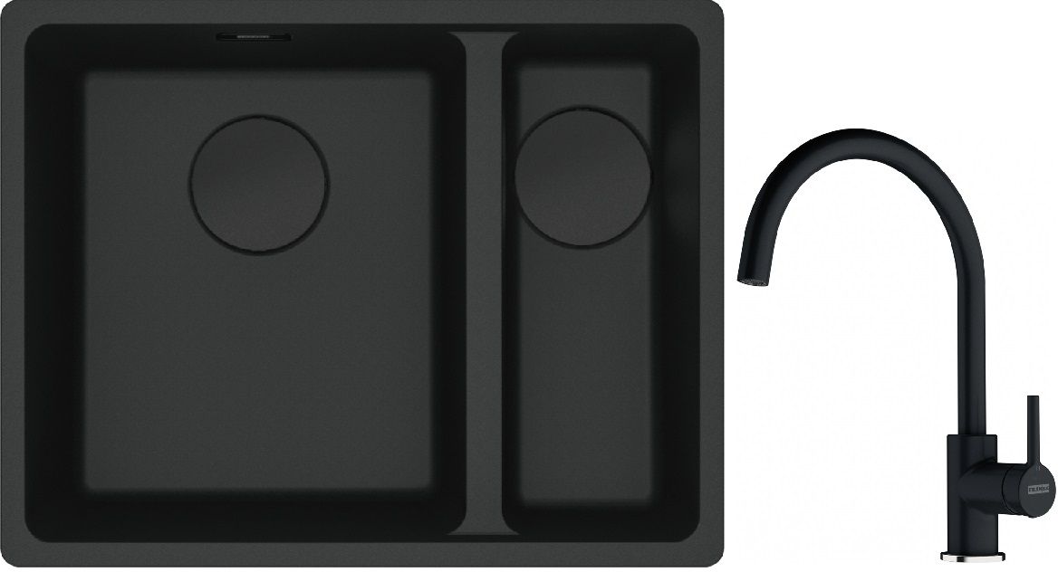 Set Granitspüle Franke Maris 125.0697.755, Küchenarmatur Franke Lina 115.0626.020