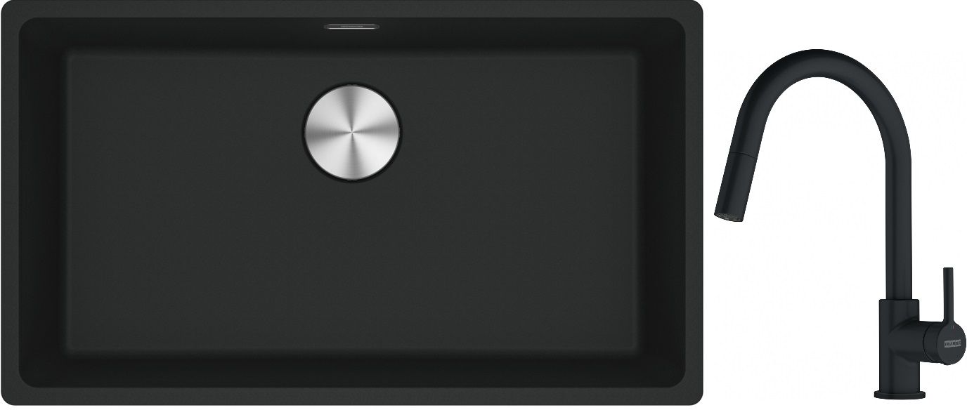 Set Granitspüle Franke Maris 125.0687.260, Küchenarmatur Franke Lina 115.0626.053
