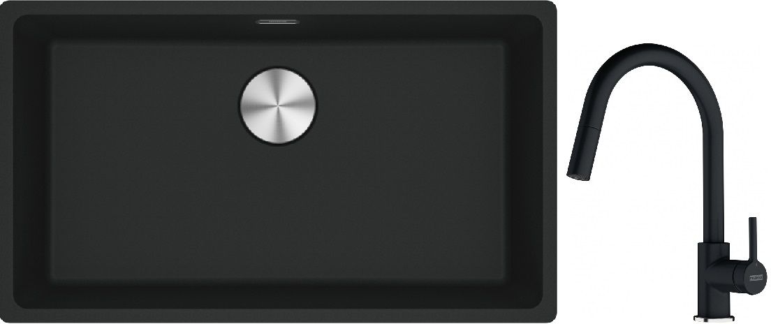 Set Granitspüle Franke Maris 125.0687.260, Küchenarmatur Franke Lina 115.0626.055