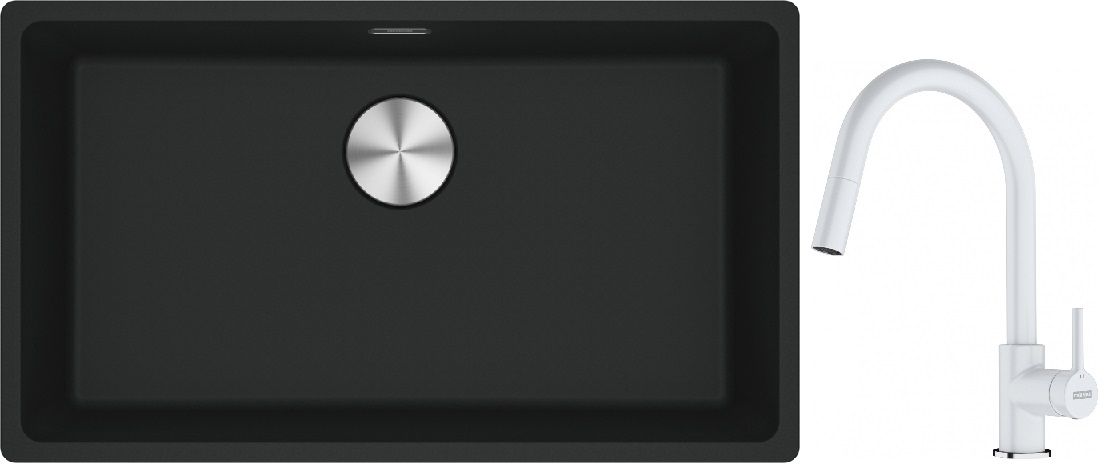 Set Granitspüle Franke Maris 125.0687.260, Küchenarmatur Franke Lina 115.0626.081