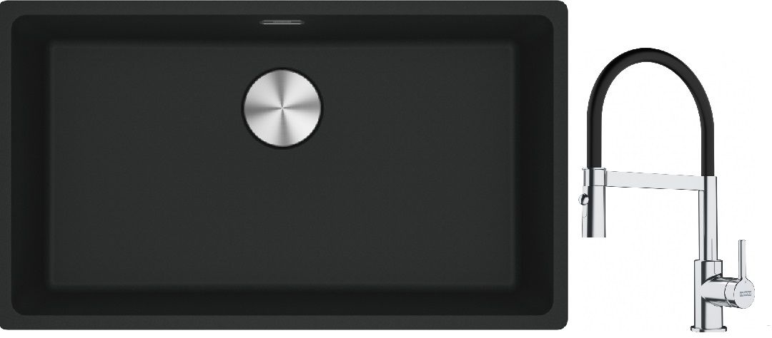 Set Granitspüle Franke Maris 125.0687.260, Küchenarmatur Franke Lina 115.0626.085