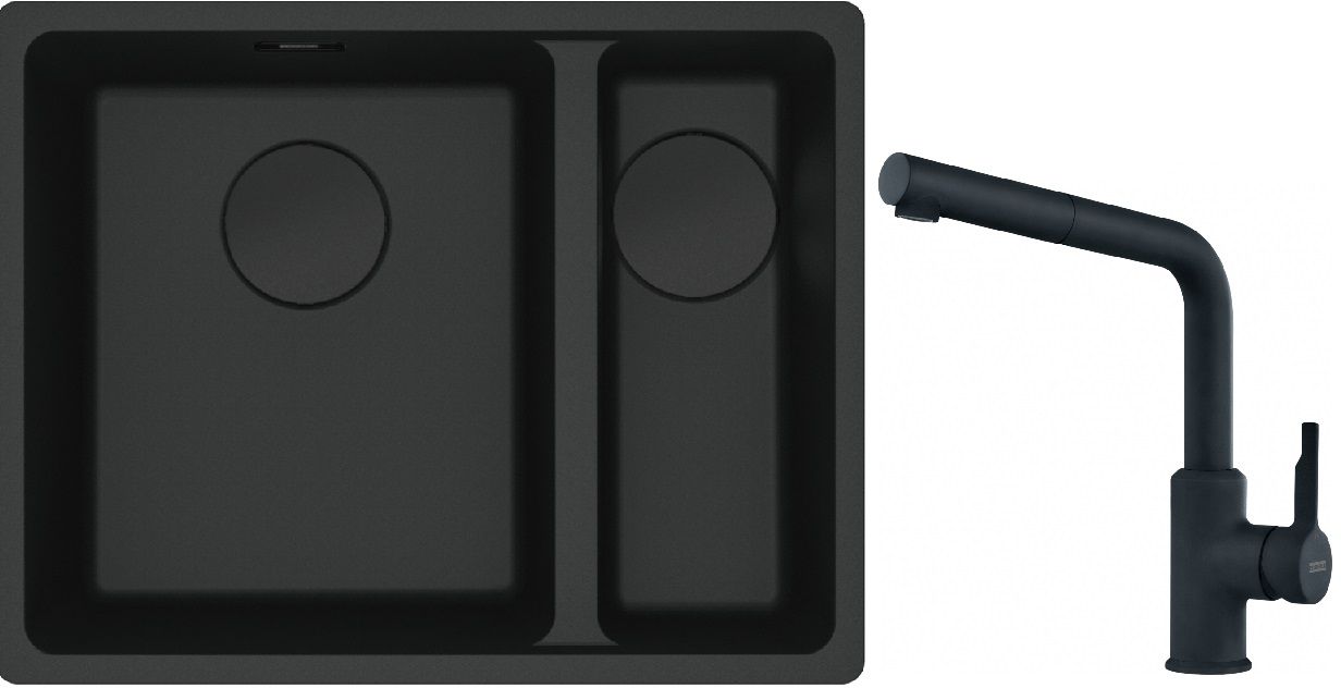 Set Granitspüle Franke Maris 125.0697.755, Küchenarmatur Franke Urban 115.0627.523