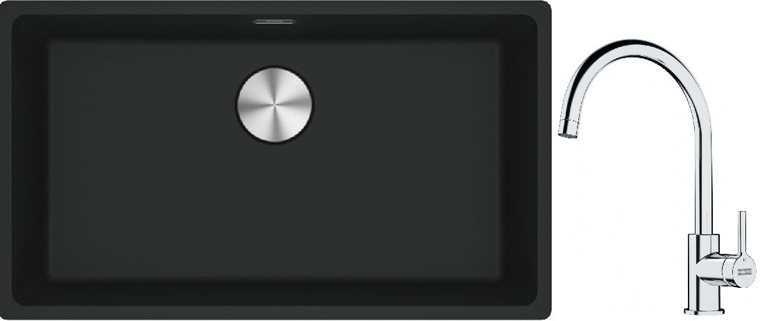 Set Granitspüle Franke Maris 125.0687.260, Küchenarmatur Franke Lina 115.0693.228