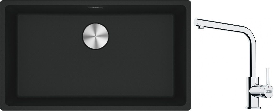 Set Granitspüle Franke Maris 125.0687.260, Küchenarmatur Franke Lina 115.0693.230