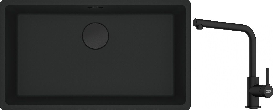 Set Granitspüle Franke Maris 125.0697.757, Küchenarmatur Franke Lina 115.0712.435