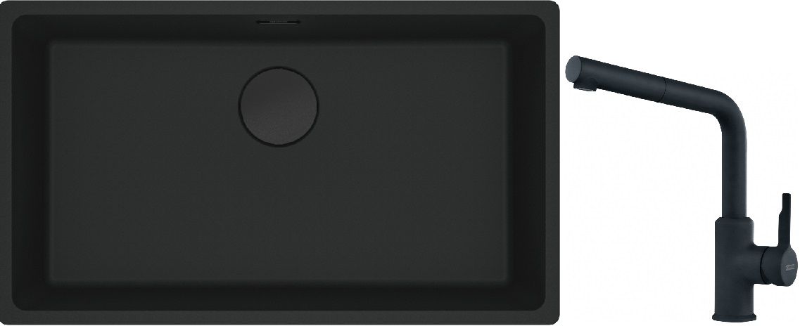 Set Granitspüle Franke Maris 125.0697.757, Küchenarmatur Franke Urban 115.0627.523
