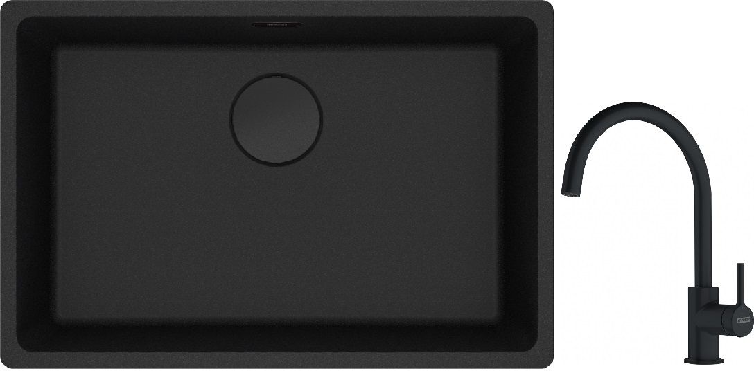Set Granitspüle Franke Maris 125.0697.758, Küchenarmatur Franke Lina 115.0626.019