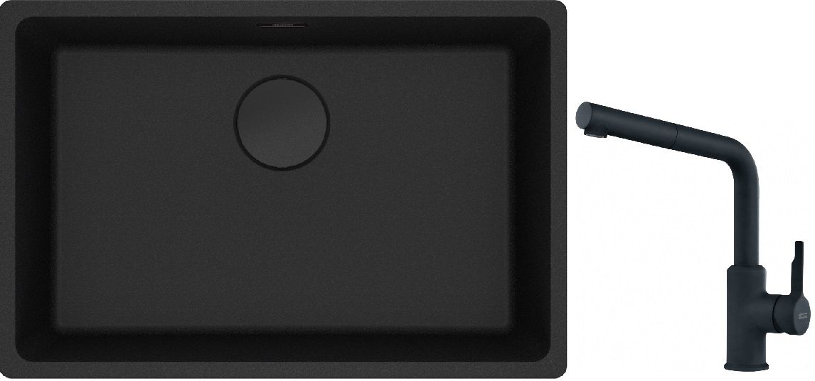 Set Granitspüle Franke Maris 125.0697.758, Küchenarmatur Franke Urban 115.0627.523