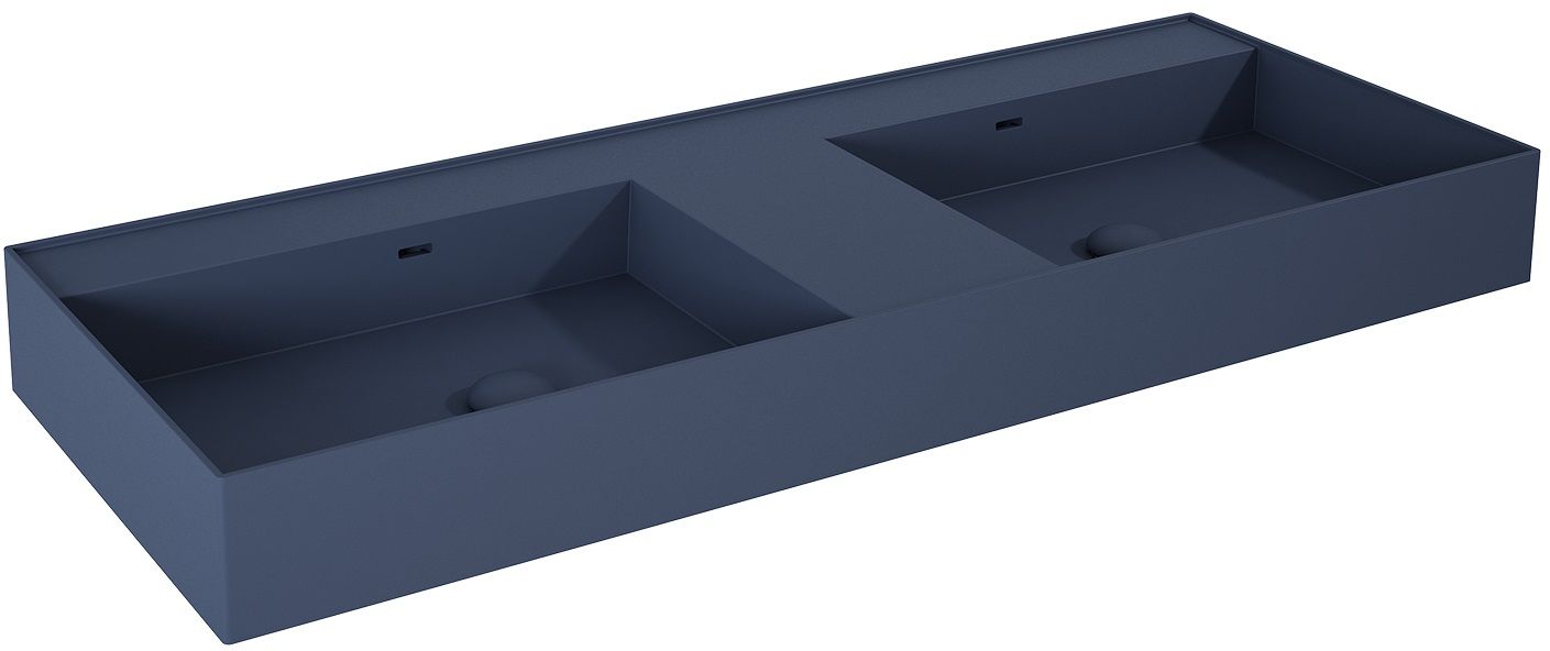 Elita Level Waschbecken 120.5x45.5 cm rechteckig Klassisch-Doppelt blau RE041461207030