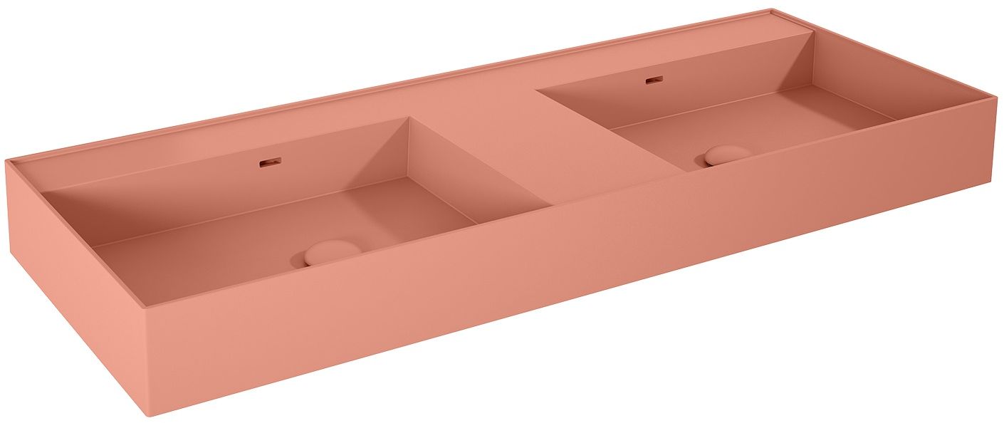 Elita Level Waschbecken 120.5x45.5 cm rechteckig Klassisch-Doppelt rosa RE041461206600
