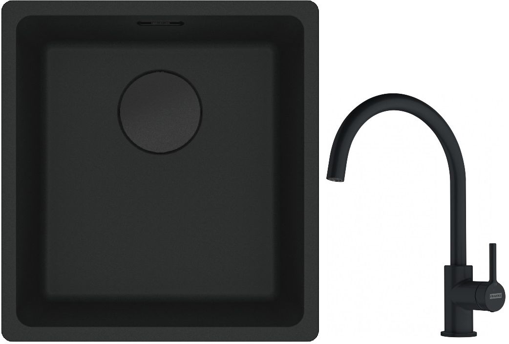 Set Granitspüle Franke Maris 125.0697.760, Küchenarmatur Franke Lina 115.0626.019