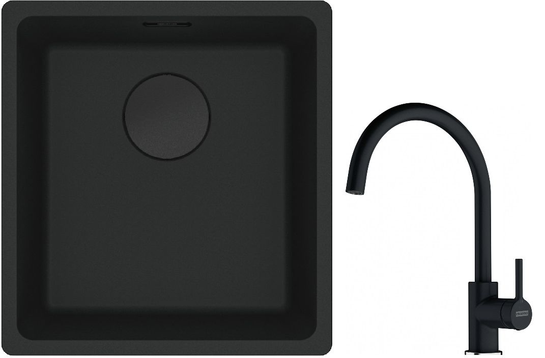 Set Granitspüle Franke Maris 125.0697.760, Küchenarmatur Franke Lina 115.0626.020