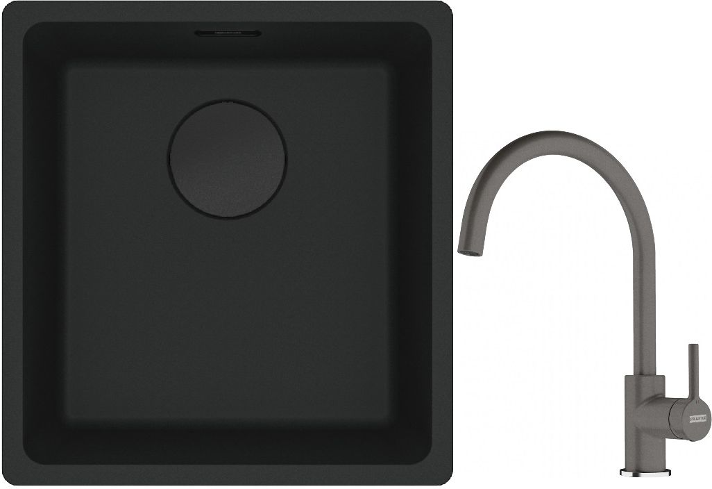 Set Granitspüle Franke Maris 125.0697.760, Küchenarmatur Franke Lina 115.0626.022