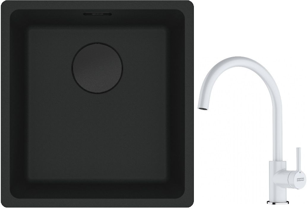 Set Granitspüle Franke Maris 125.0697.760, Küchenarmatur Franke Lina 115.0626.024