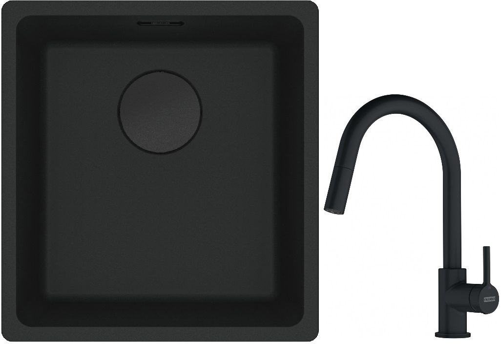 Set Granitspüle Franke Maris 125.0697.760, Küchenarmatur Franke Lina 115.0626.053