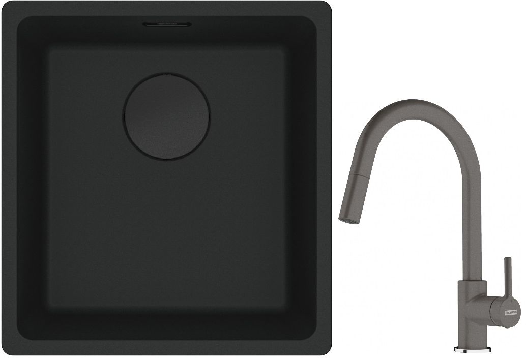 Set Granitspüle Franke Maris 125.0697.760, Küchenarmatur Franke Lina 115.0626.057