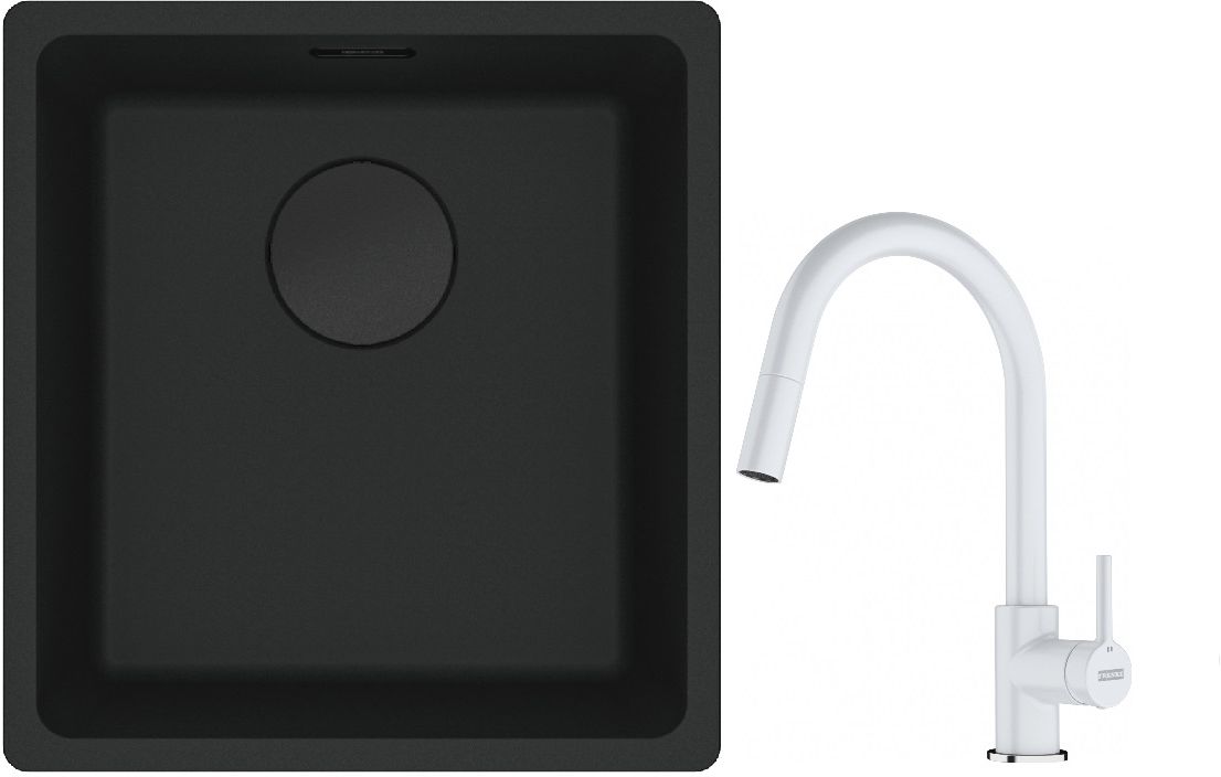 Set Granitspüle Franke Maris 125.0697.760, Küchenarmatur Franke Lina 115.0626.081
