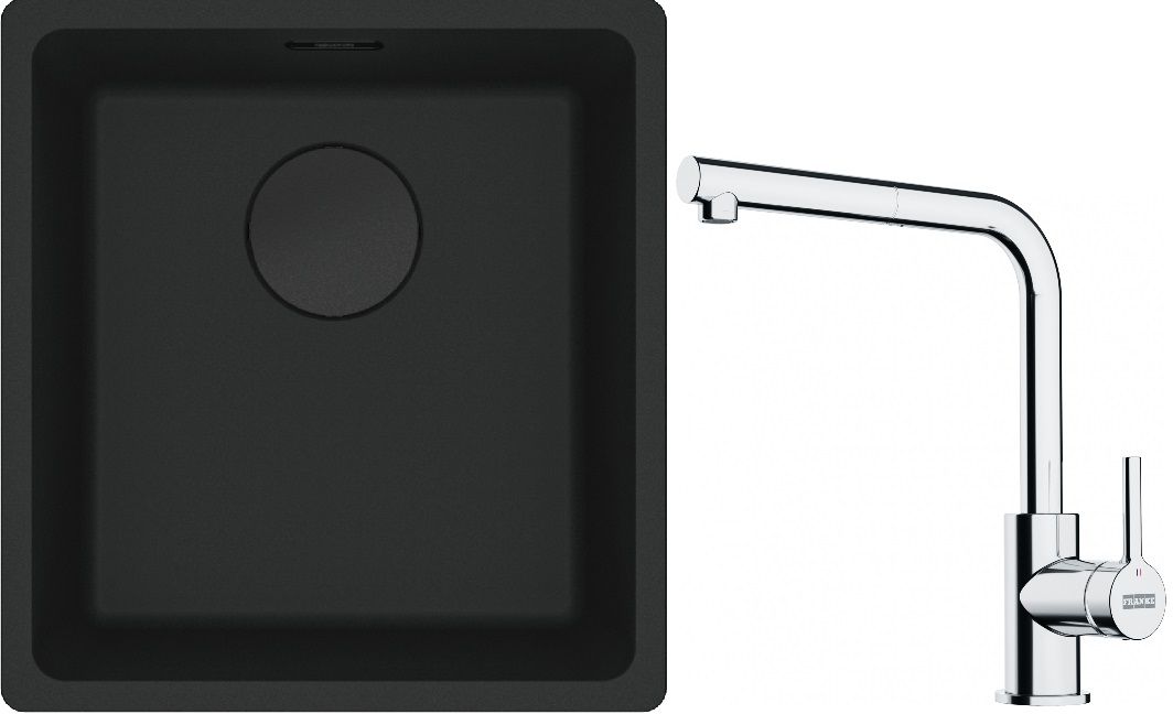 Set Granitspüle Franke Maris 125.0697.760, Küchenarmatur Franke Lina 115.0712.420