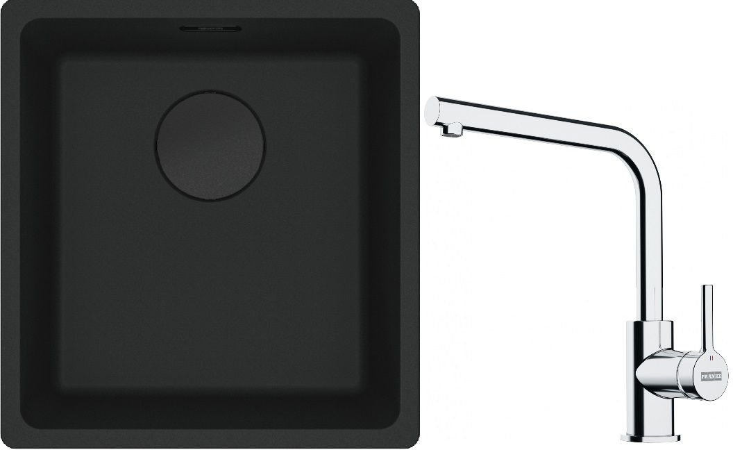 Set Granitspüle Franke Maris 125.0697.760, Küchenarmatur Franke Lina 115.0693.230