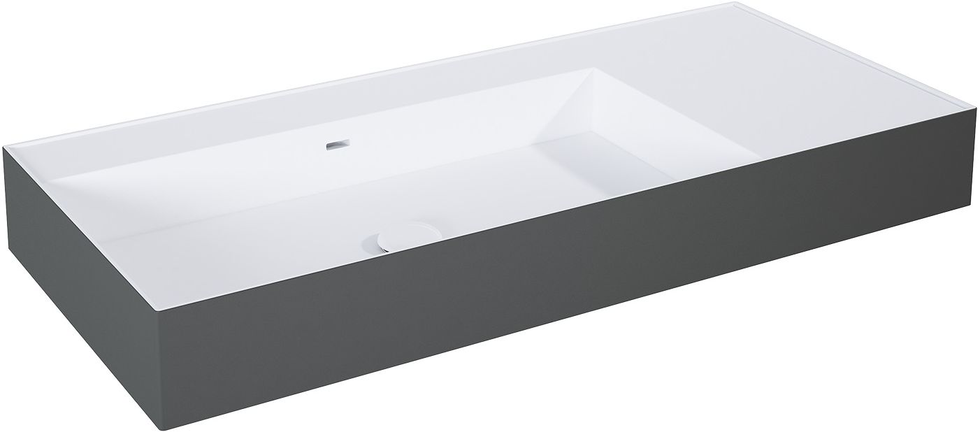 Elita Level Waschbecken 100.5x45.5 cm rechteckig Klassisch weiß-anthrazit RE041461226180