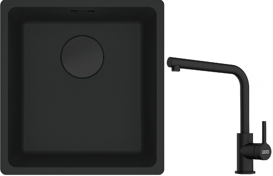 Set Granitspüle Franke Maris 125.0697.760, Küchenarmatur Franke Lina 115.0712.435