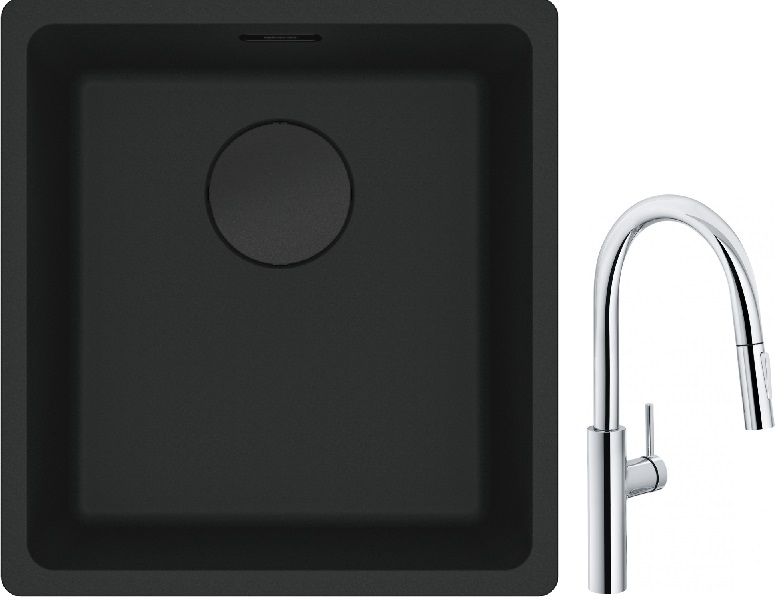 Set Küchenarmatur Franke Pescara L Slide-In 115.0538.940, Granitspüle Franke Maris 125.0697.760