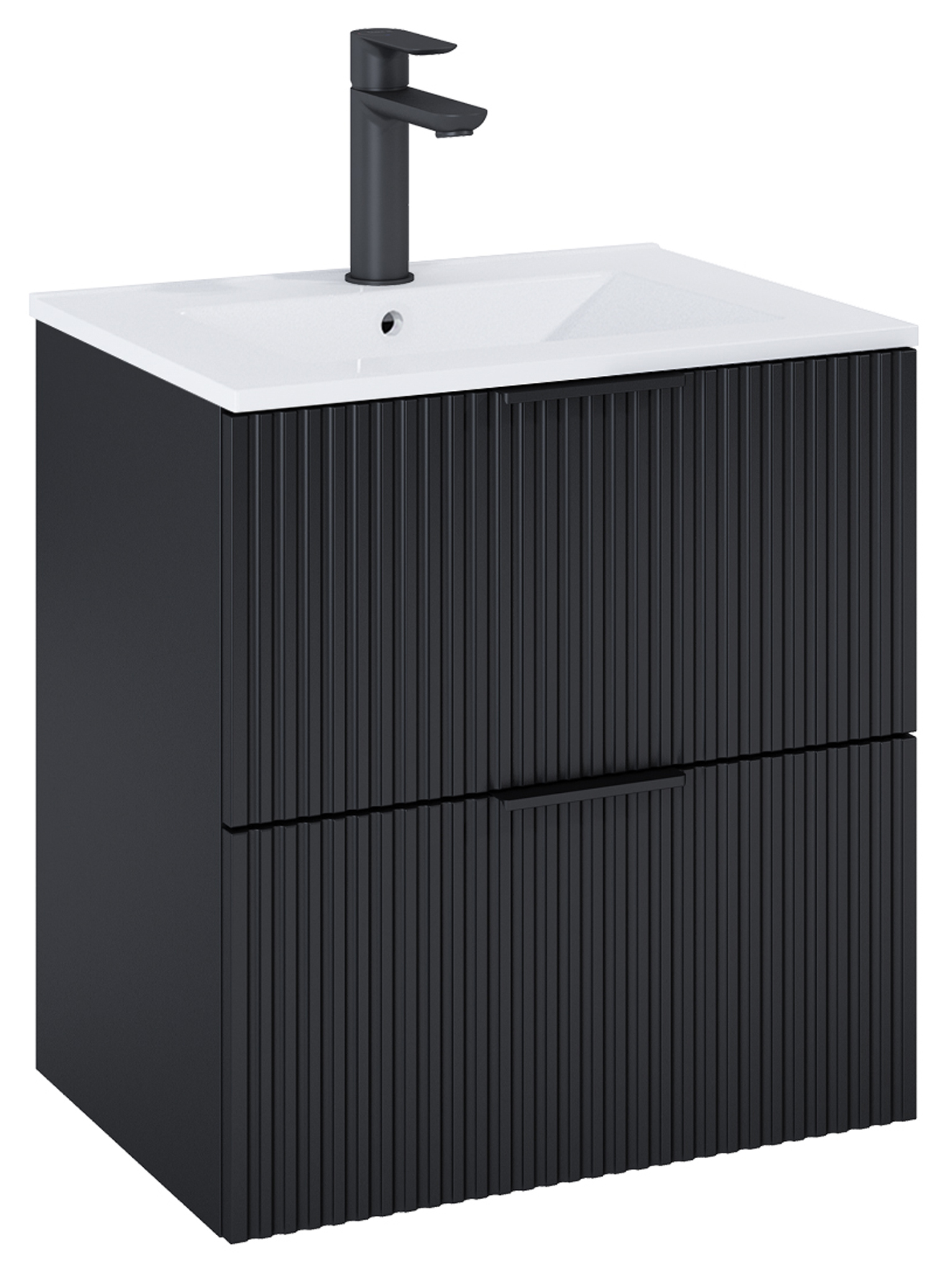 Roca Reef Kabinett 60x45x63.5 cm Unterschrank hängend schwarz A857954532