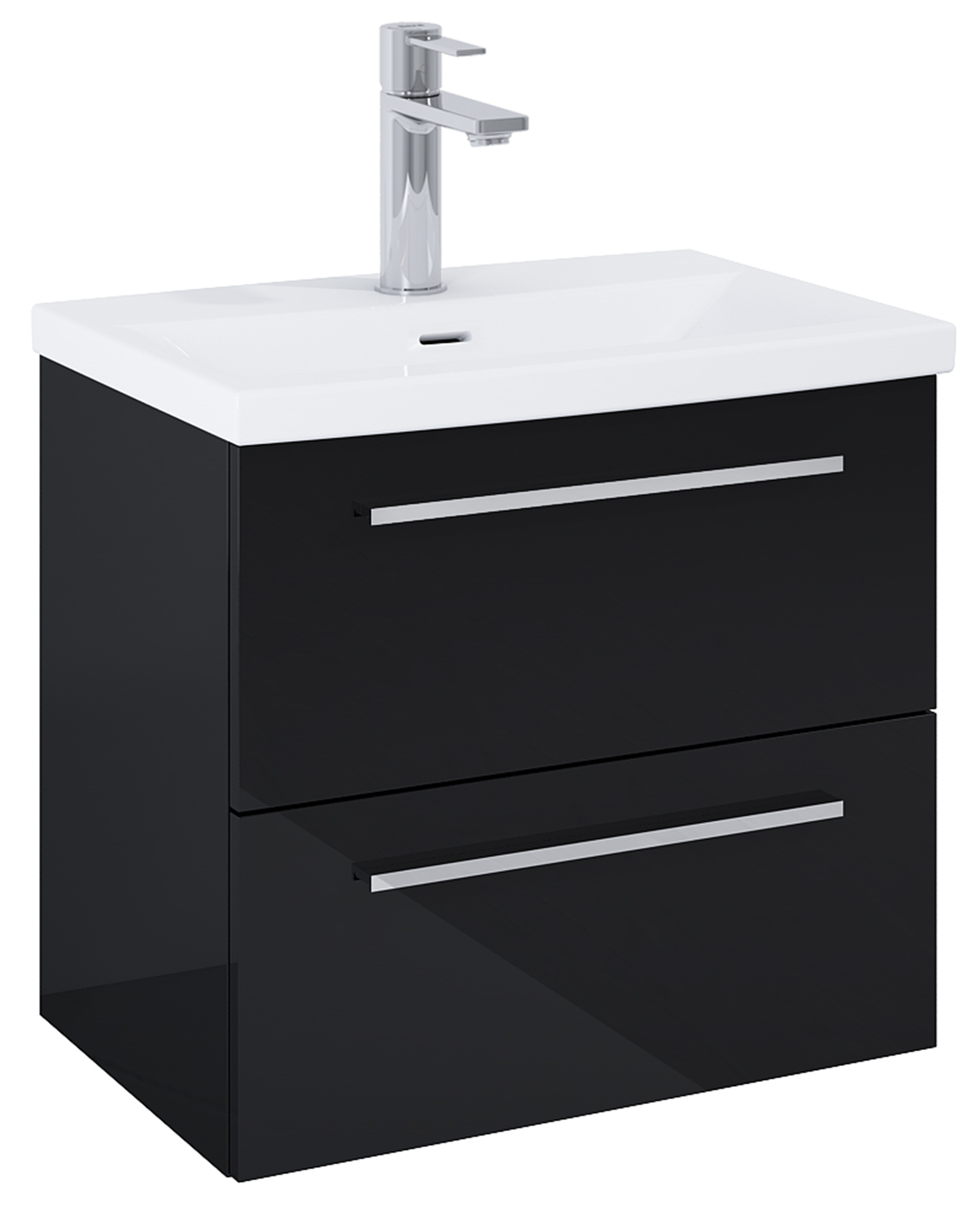 Roca Kwadro Kabinett 60x38.4x53 cm Unterschrank hängend schwarz A857969351