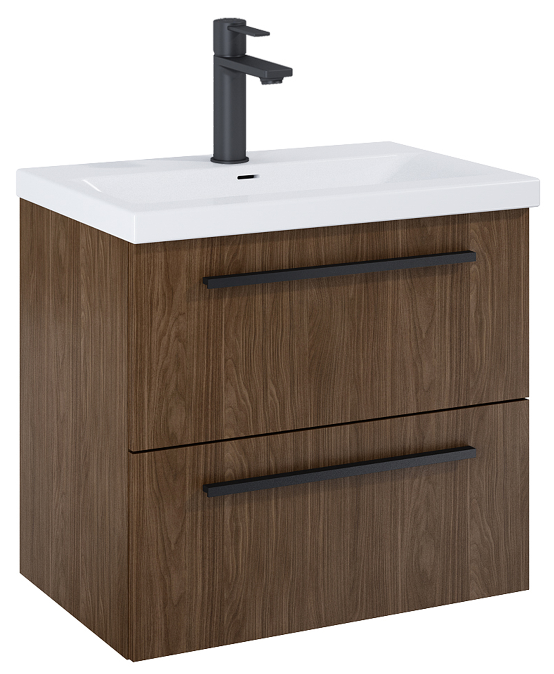 Roca Kwadro Kabinett 60x38.4x53 cm Unterschrank hängend nuss A857969540