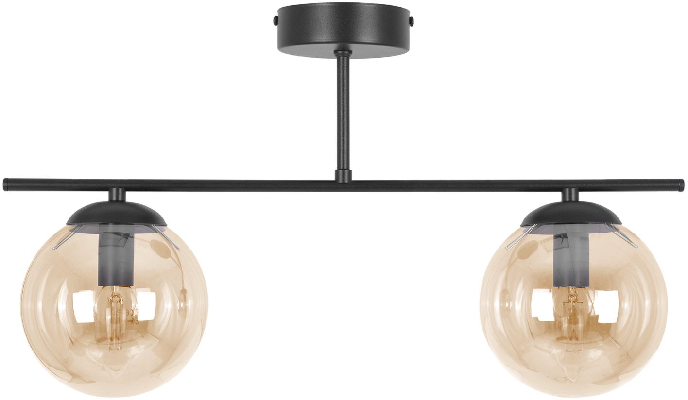 Kaja Delta Deckenlampe 2x10 W schwarz-bernstein K-5163